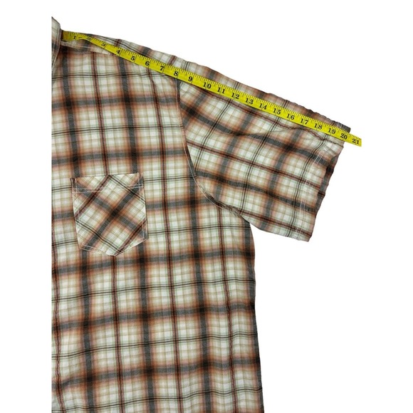 RedHead Men Yellow Button Up‎ Short Sleeve Shirt Sz 3XL - Picture 4 of 7